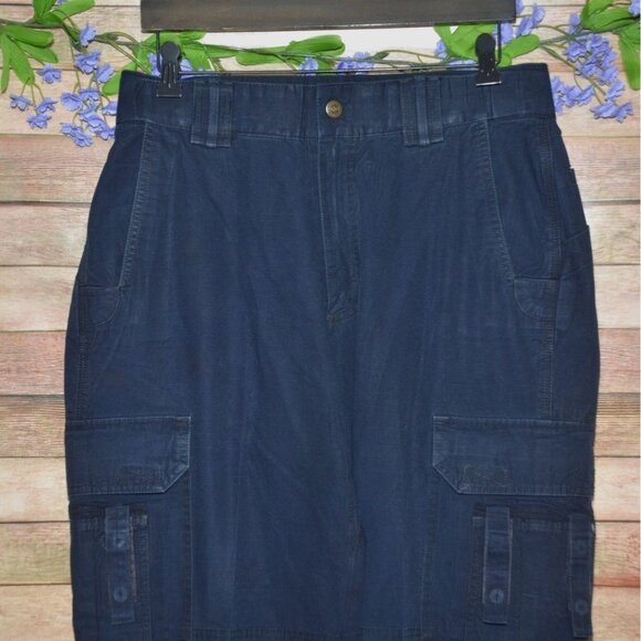 5.11 Tactical Pants Mens 32x36 Tall Navy Blue Cargo Pockets Ripstop Workwear - Picture 2 of 10